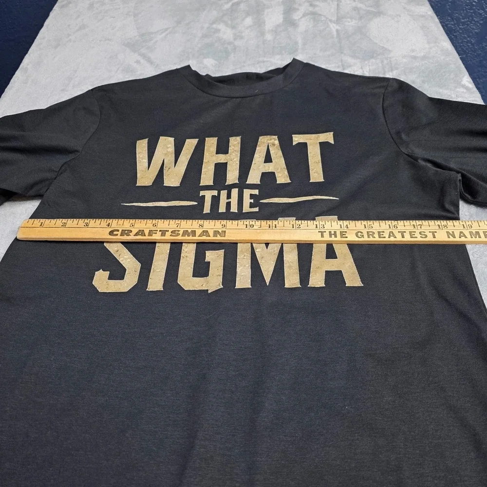 What The‎ Sigma? Funny Meme Saying Quote T-Shirt- Size Small